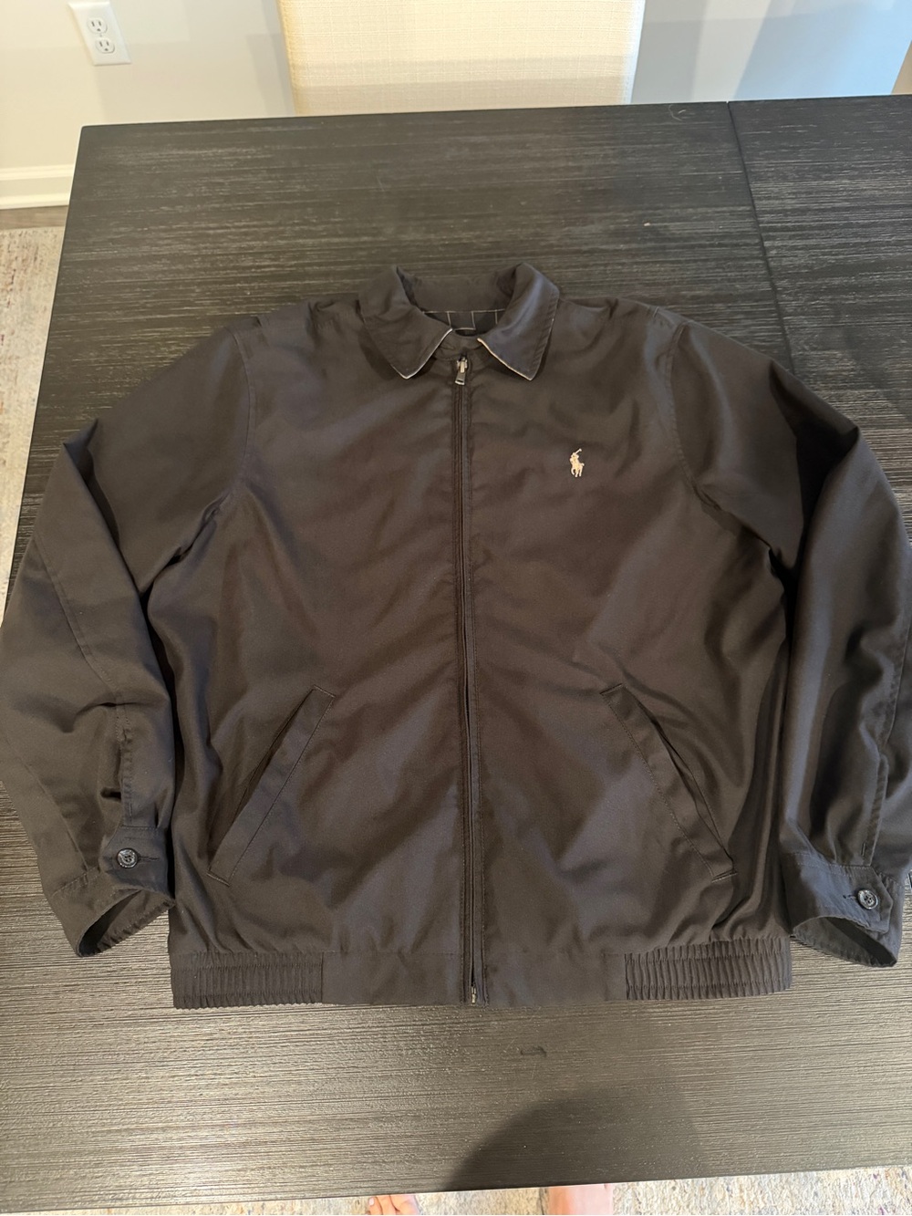 Polo by Ralph Lauren Black Zip-Up Bomber Jacket